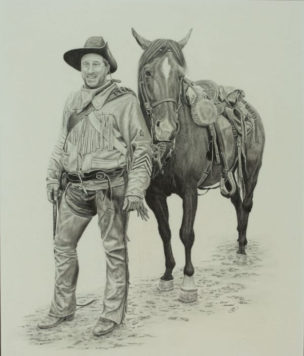 Sargant Wilson & His Horse - Art by Allan Wesley Johnson at Treez Studio