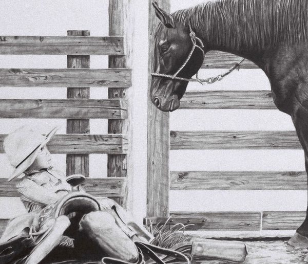 Saddle Up by Allan Wesley Johnson at Treez Studio